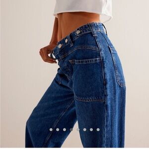We the Free Palmer Cuffed Baggy Jeans. Sz 27. Fits 28/29